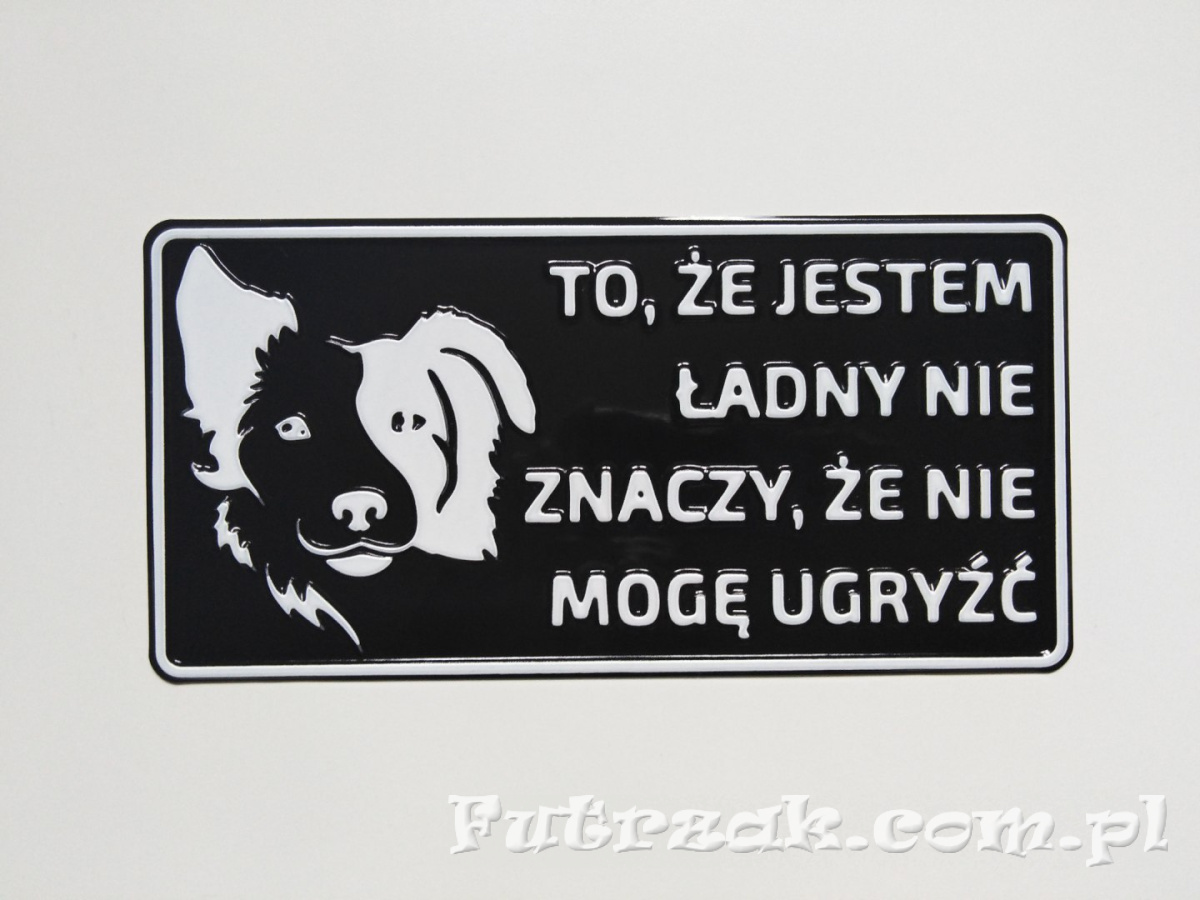 Tabliczka ostrzegawcza, metalowa-"TO, ŻE JESTEM..." Tabliczka ostrzegawcza, metalowa-"TO, ŻE JESTEM..."