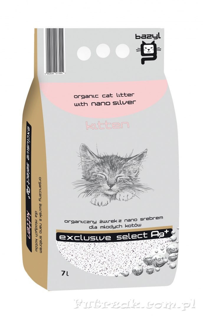 Żwirek Bazyl Select Ag+ Kitten 7l Żwirek Bazyl Select Ag+ Kitten 7l