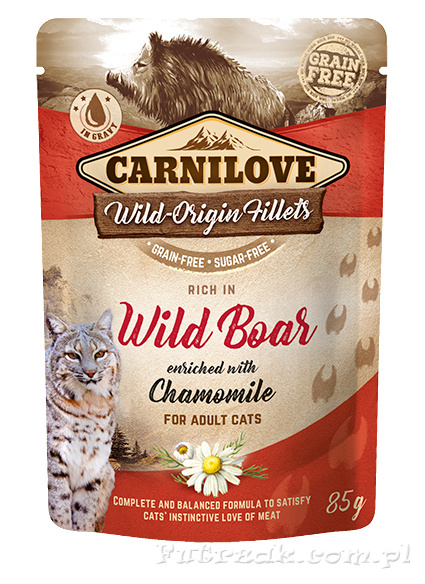 Carnilove Cat Adult Wild Boar with Chamomile/85g Carnilove Cat Adult Wild Boar with Chamomile/85g