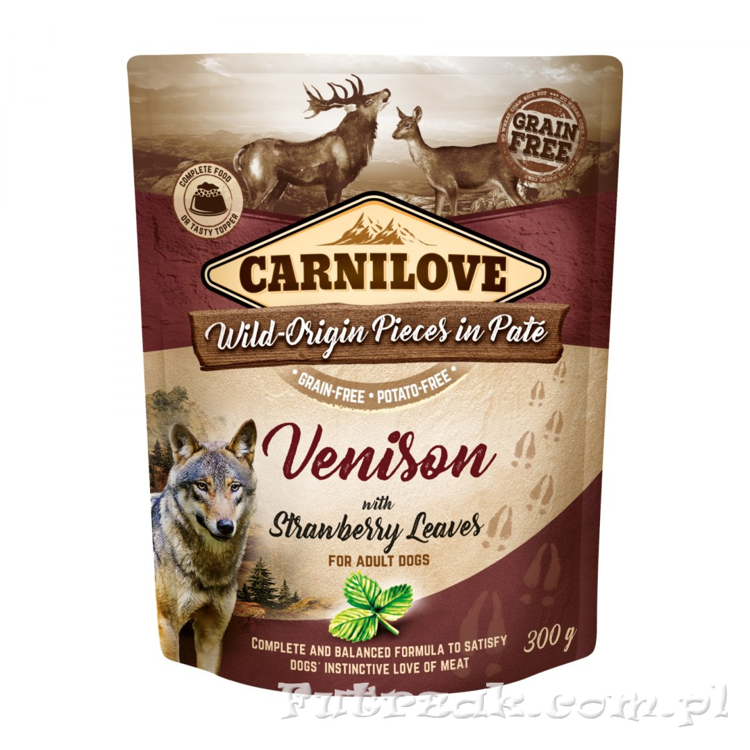 Carnilove Dog Adult Venison with Strawberry Leaves/300g Carnilove Dog Adult Venison with Strawberry Leaves/300g