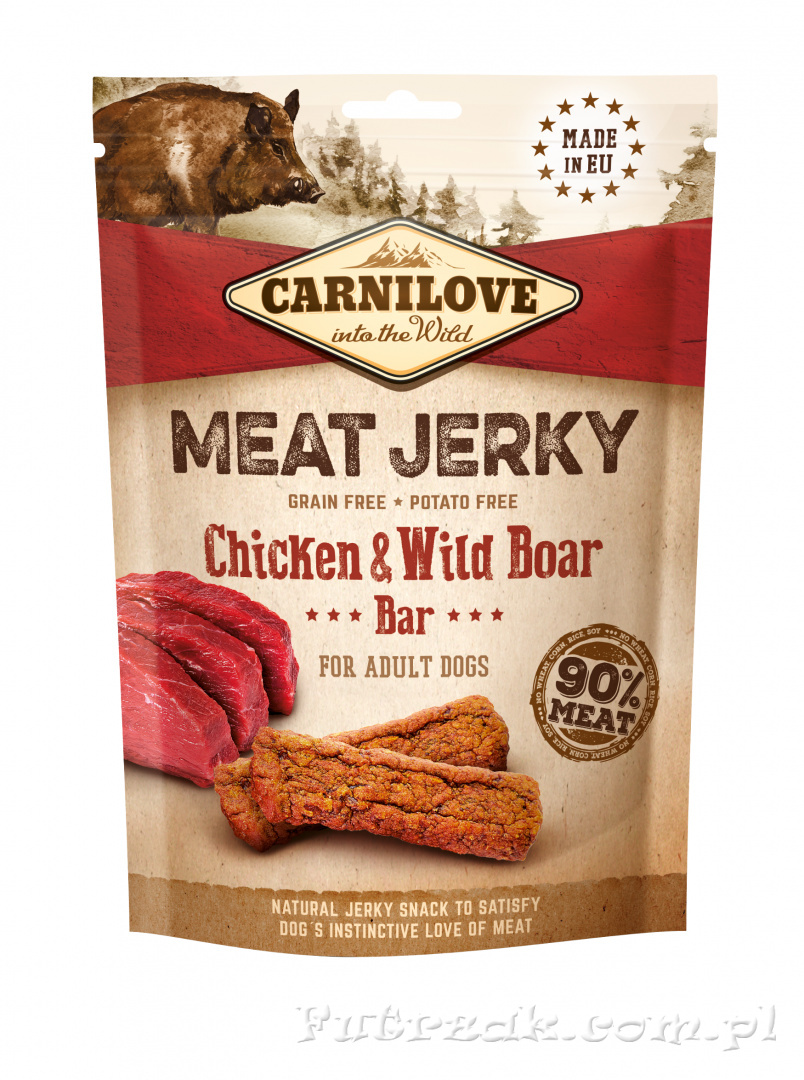 Carnilove Meat Jerky Chicken&Wild Boar Bar/100g