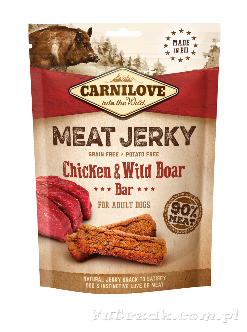 Carnilove Meat Jerky Chicken&Wild Boar Bar/100g Carnilove Meat Jerky Chicken&Wild Boar Bar/100g