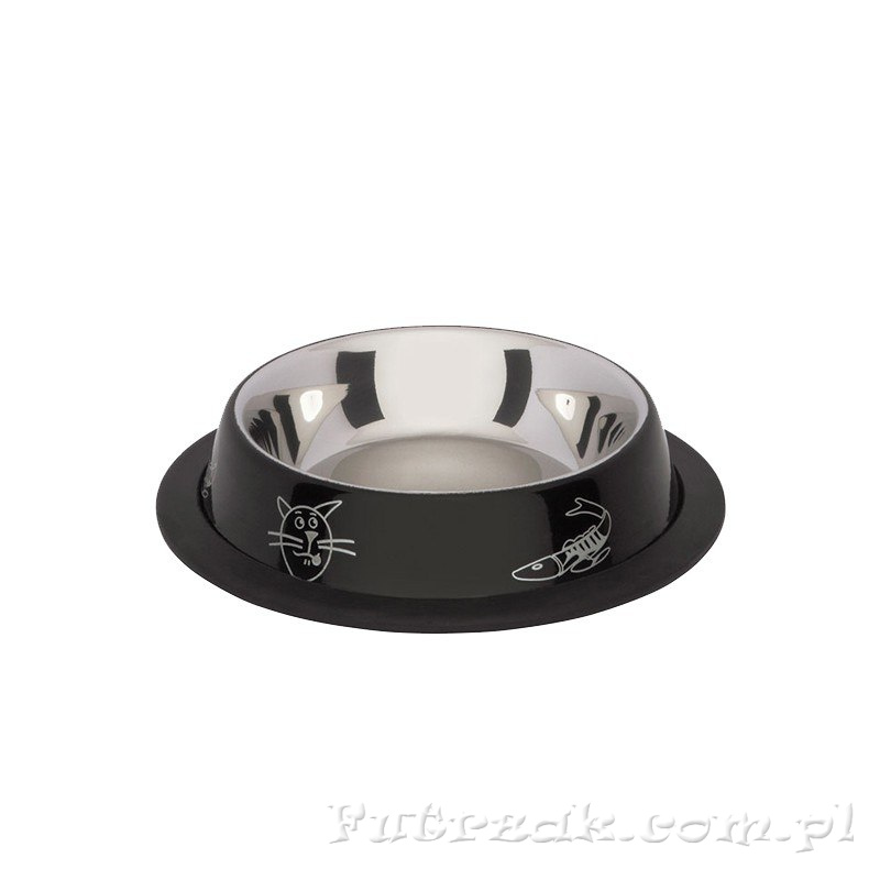 Miska metalowa na gumie z motywem/0,25l Miska metalowa na gumie z motywem/0,25l