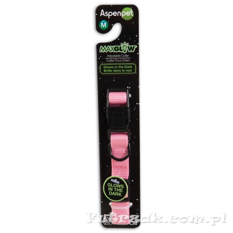 Obroża Max Glow/pink/medium Obroża Max Glow/pink/medium