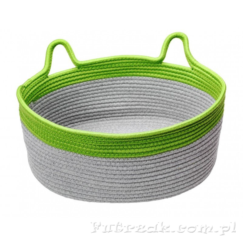 Oval Cat Bed Grey&Green Oval Cat Bed Grey&Green