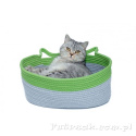 Oval Cat Bed Grey&Green