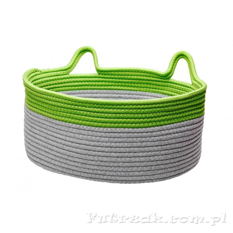 Oval Cat Bed Grey&Green