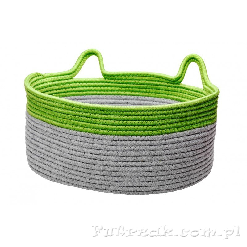 Oval Cat Bed Grey&Green Oval Cat Bed Grey&Green