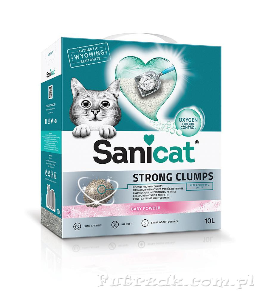 Sanicat Strong Clumps Baby Powder 10l Sanicat Strong Clumps Baby Powder 10l