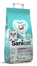 Sanicat Clumping White Cotton Fresh 20l