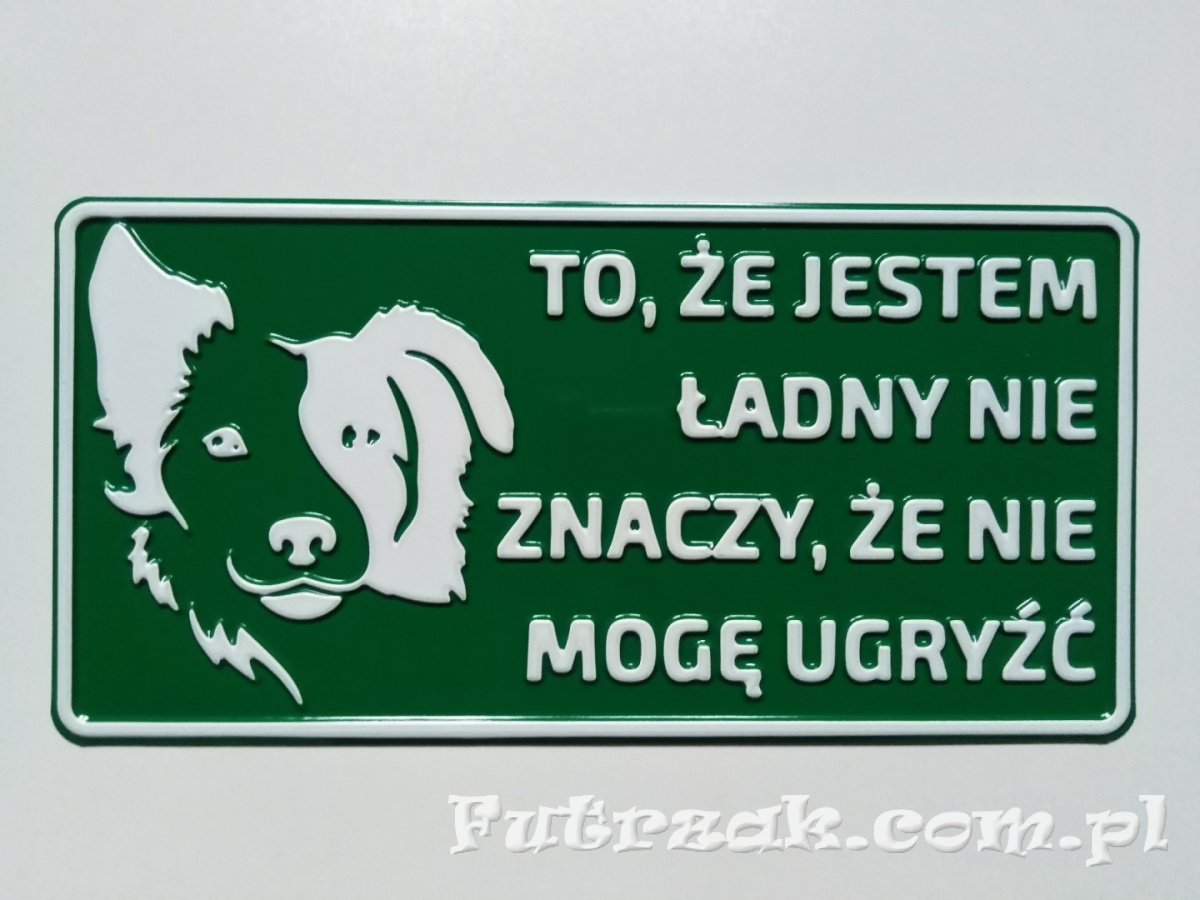Tabliczka ostrzegawcza, metalowa-"TO, ŻE JESTEM..." Tabliczka ostrzegawcza, metalowa-"TO, ŻE JESTEM..."
