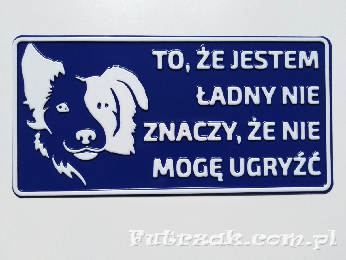 Tabliczka ostrzegawcza, metalowa-"TO, ŻE JESTEM..." Tabliczka ostrzegawcza, metalowa-"TO, ŻE JESTEM..."