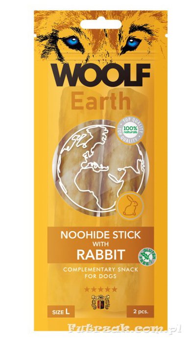 WOOLF Earth Noohide Stick with Rabbit L/90g WOOLF Earth Noohide Stick with Rabbit L/90g