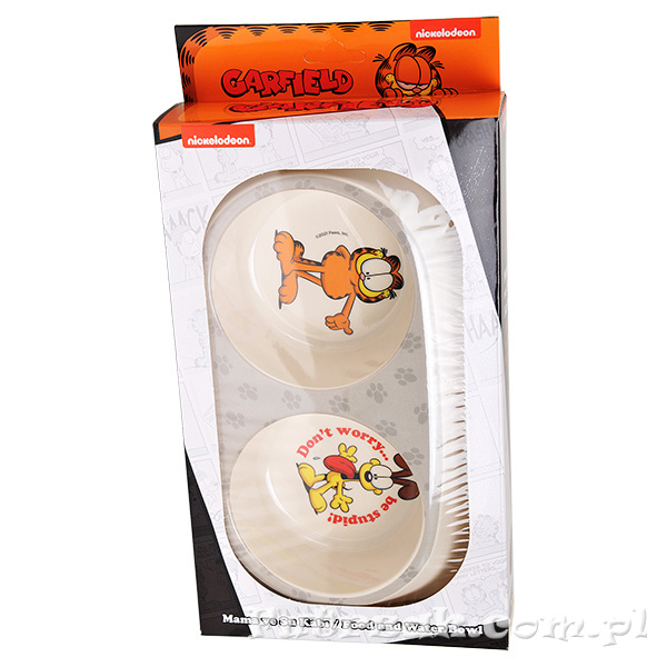 Miska podwójna z melaminy Garfield&Oddie 6502 Miska podwójna z melaminy Garfield&Oddie 6502