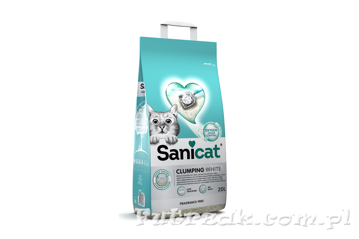 Sanicat Clumping White Fragrance Free 10l Sanicat Clumping White Fragrance Free 10l