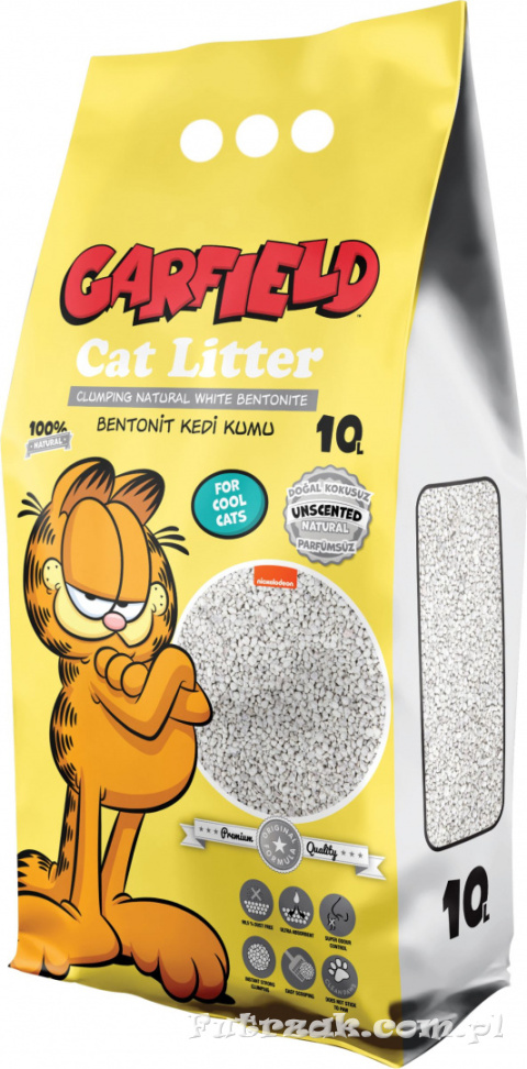 Żwirek Garfield bentonitowy naturalny 10l