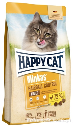 Happy Cat MINKAS Hairball Control - przeciw zakłaczeniu, drób 1,5 kg