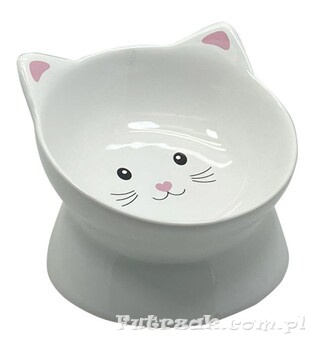 Miska ceramiczna na podstawie Biały Kotek-Y2768 Miska ceramiczna na podstawie Biały Kotek-Y2768