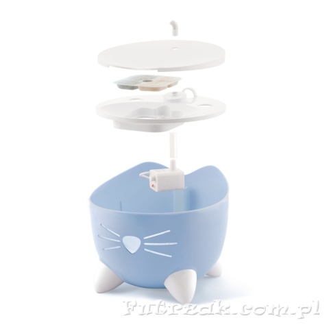 Catit Pixi Fountain Combo niebieska fontanna dla kota+miska+filtry