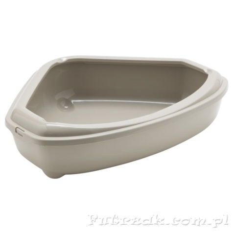 Kuweta narożna z ramką ciepło szara 55x45x14 cm Y3613S-4614