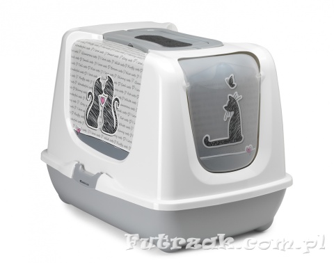 Kuweta zamykana z filtrem Zakochany kot nr. 2 DUŻA