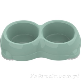 Miska podwójna Smarty/2x0,645l/zielona
