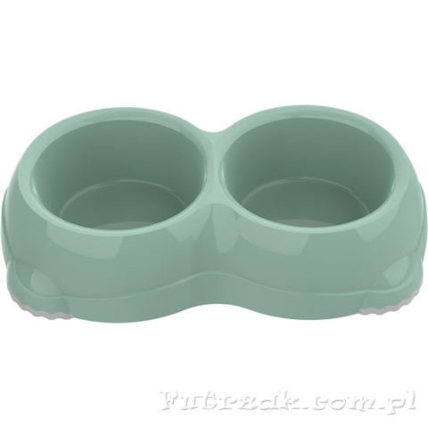 Miska podwójna Smarty/2x0,645l/zielona