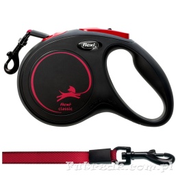 Smycz automatyczna New Classic black fire M/5m taśma