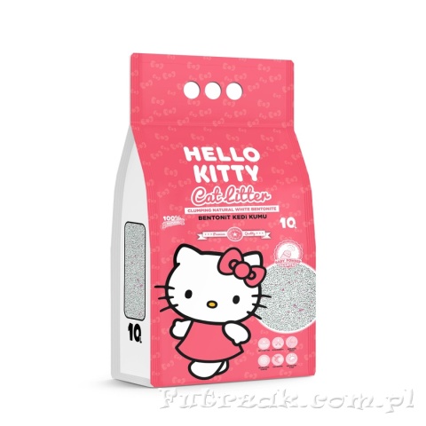 Żwirek Hello Kitty biały bentonit baby powder 10l